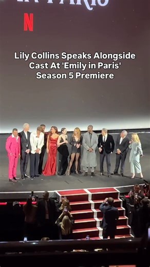 #LilyCollins describes her cast as “family” at the ‘Emily in Paris’ Season 5 premiere last night at the Grand Rex in Paris. ❤️ | People