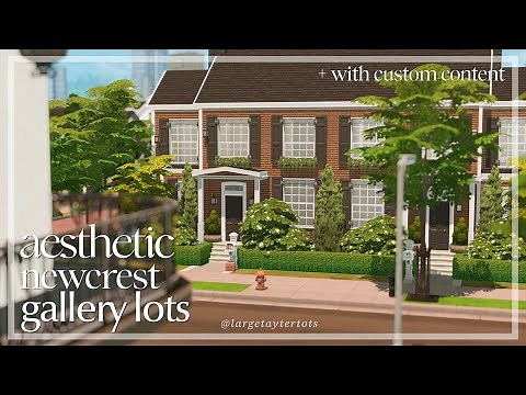 Aesthetic Gallery Lots For Newcrest (with custom content) | The Sims 4 Save File