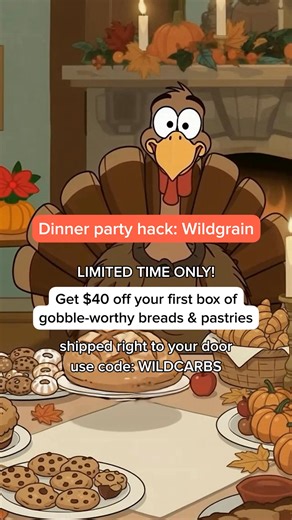 📣 Carbsgiving Sale is HERE!!! $40 OFF with Code: WILDCARBS 📣 Don’t miss out on our biggest sale of the year! $40 OFF your first box PLUS free croissants! Enjoy less prep and cleanup with Wildgrain! Everything bakes from frozen in 25 minutes or less! 🥖 | Wildgrain