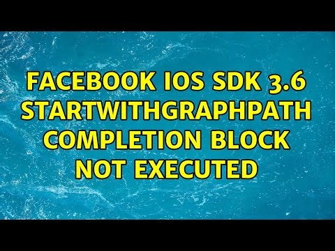 Facebook iOS SDK 3.6 startWithGraphPath completion block not executed