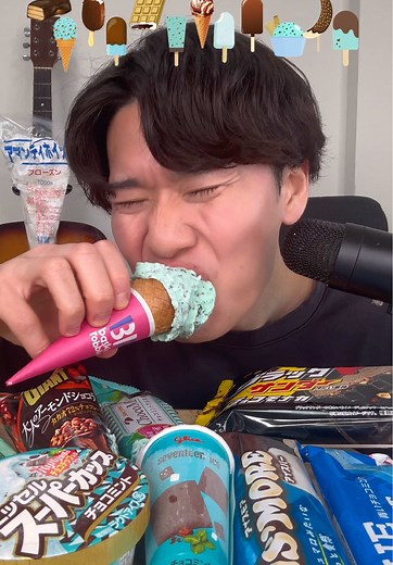 チョコアイスとチョコミントアイスを楽しもう