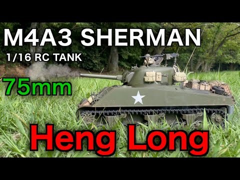 Heng Long 1/16 M4A3 (75)W SHERMAN RC CUSTOM TANK WW2 4K