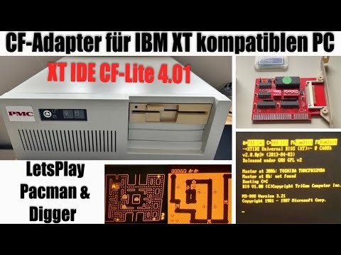 (RP) IDE CF Lite 4.01 💾 CompactFlash-Adapter für IBM XT 🕹️ LetsPlay Pacman & Digger (6)