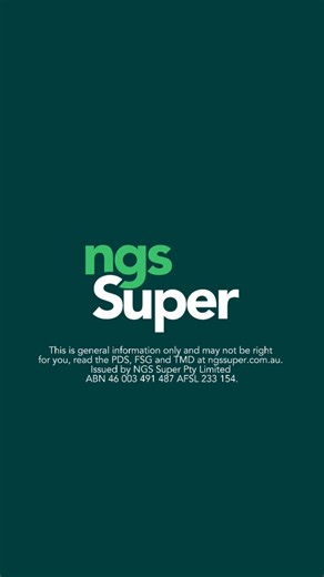 Starting a new job? New job = fresh start. Switch to a super fund that's built for what matters to you - NGS Super. - Past performance is not a reliable indicator of future performance. Read our Fees and costs and tax guide for more information at ngssuper.com.au. For information on our awards and ratings please visit www.ngssuper.com.au/about-us/awards-and-ratings. This is general information only and may not be right for you, read the PDS, FSG and TMD at ngssuper.com.au. Issued by NGS Super AF