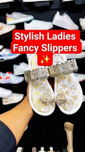 Stylish Ladies Fancy Slippers ✨ Elegant White Sandals Collection 👡❤️ | New Design #slippers #shorts