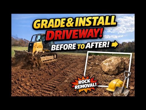 Removing Massive Rocks to Finish the Pad & Build the Driveway