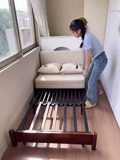 ンルーム神器！一人用折りたたみソファベッド🛋️➡️🛏️ #ソファベッド #一人暮らし#ワンルーム