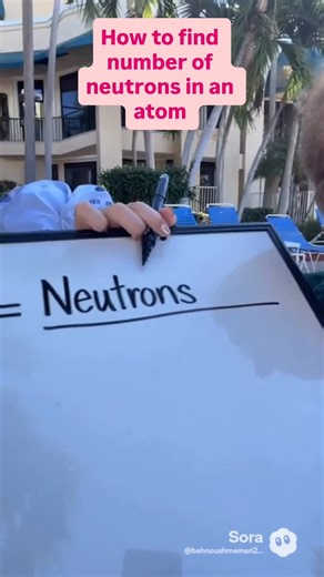 Chemistry with Dr. Memari | #chemistrywithdrmemari To find the number of neutrons in an atom, subtract the atomic number from the mass number. Step-by-step: 1. Find... | Instagram