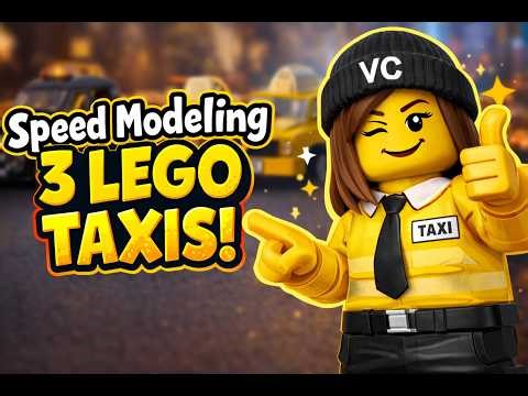 Building 3 LEGO Taxi Sets in Under 2 Minutes 🚕 | Speed Modeling