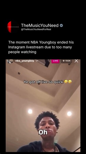 NBA Youngboy's reaction to his live viewer count #shorts