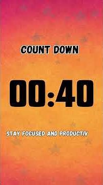 1-Minute Focus Countdown ⏳