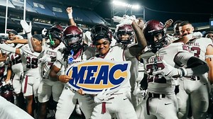 The moments after North Carolina Central won the 2025 MEAC/SWAC Challenge