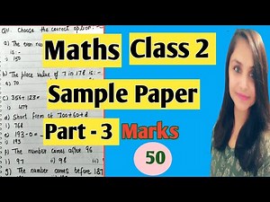 Maths Class 2 Exam sheet/Test Paper part-3/Maths for class 2/ Maths Revision Paper