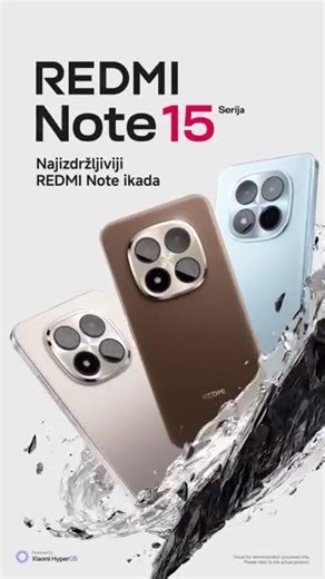 Najizdržljivija REDMI Note 15 serija donosi vrhunske performanse, moderan dizajn i izdržljivost.