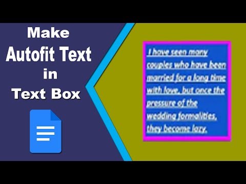 How to Make Autofit Text on Google Docs Text Box
