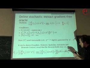 A.Gasnikov. Stochastic online gradient-free method with inexact oracle and huge-scale optimization