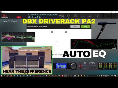 dbx Driverack PA2 Auto EQ with RTA mic| tutorial and check with smaart software