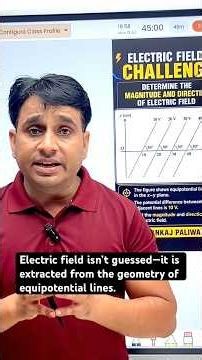 Equipotential Lines Challenge | Find Magnitude & Direction of Electric Field| #neet #jee