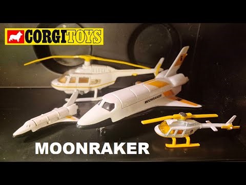 Corgi Toys James Bond: Moonraker shuttle and Drax helicopter (1979)