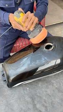 How to apply fuel tank compound and green polish and increase shine #paint #fueltank #restoration