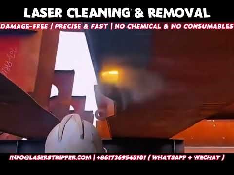 Laser Gun Rust Removal for Ships and Steel Walls in Transport Industry
