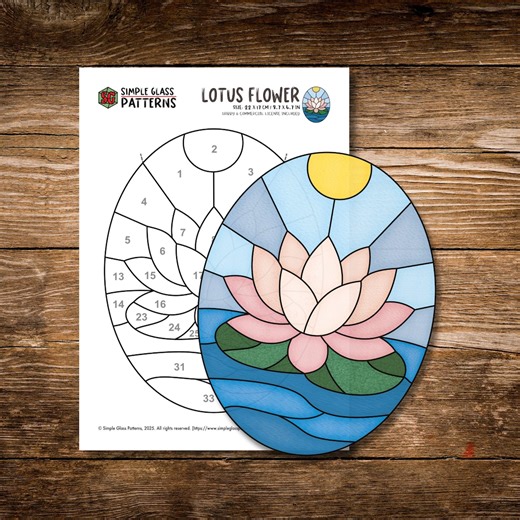 Lotus Flower Stained Glass Pattern • Floral Suncatcher Designs for Beginners • Cricut Friendly - Etsy Australia