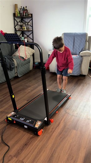 When the kids are trapped in the house bc of a storm, you let them use your walking pad so they can get some energy out! #walkingpad Comment “walking pad” if you want the 🔗 to my walking pad!
