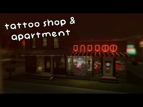 tattoo shop + apartment | the sims 4 speedbuild