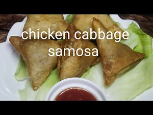 chicken cabbage samosa by food 4 teen