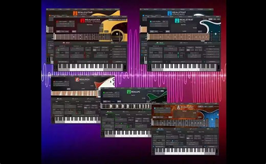 MusicLab 吉他5套 RealGuitar 6 RealStrat 6 RealLPC 6 RealEight 6 RealRick 6 WIN MAC