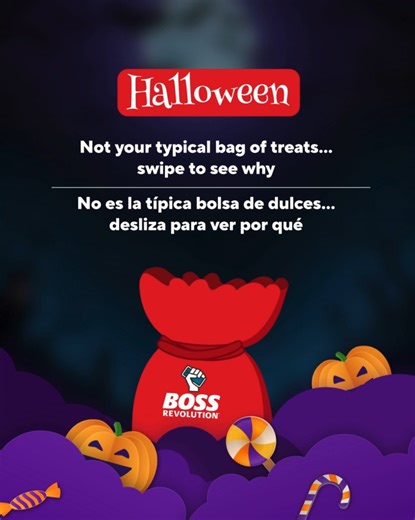 This Halloween, our BOSS Revolution bag is full of surprises that keep your loved ones closer than ever — no matter where they are 🌍💞 Inside you’ll find: 🍭 International Calling📞 – Crystal-clear calls to family and friends abroad. 🍬 Mobile Top-Ups & Data Packages – Keep your loved ones online and chatting non-stop. 🍫 Money Transfers – Fast, secure, and reliable ways to send funds home. 🎁 E-Gift Cards – The sweetest way to surprise someone instantly. Because with BOSS Revolution, connectio