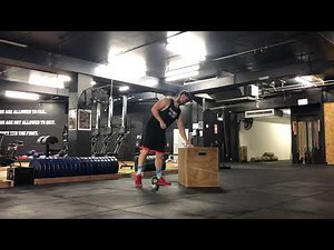 Single Kettlebell Box Step Over