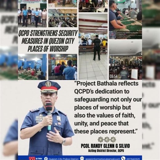 QCPD Strengthens Security Measures in Quezon City Places of Worship