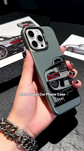 Matte Super Car Silhouette Phone Case, Cool Boys Hard Core Full Protection Cover, Fits iPhone 17 Pro Max/17 Pro/17/16 Pro Max/16 Pro/16/15 Pro Max/15 Pro/15/14 Pro Max/14 Pro/14/13 Pro Max/13 Pro #iphone14promaxcase #iphone15case #iphone15procase #caseforiphone #caseiphone15promax #16promaxcase #personalizedphonecase #catphonecase #velvetcaviarphonecase #footballphonecase