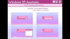 Pink Windows 95 Retro Twitch Overlay Starter Pack - Etsy