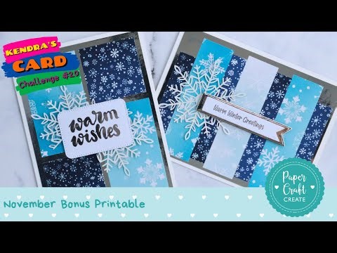 #KendrasCardChallenge20 Featuring KCC20 November BONUS Printable Card Sketches 3 & 4