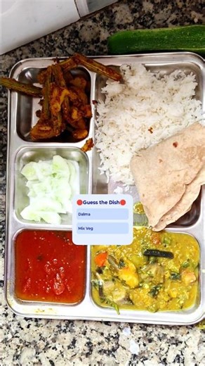 Plate-57 | Rice & Dalma Thali | Indian Platter #indianthali #foodshorts #fyp #easyrecipes #foodie