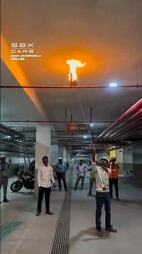 Testing Sprinkler System! 🔥 #fire #sprinkler #worksite