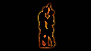Silhouette Dancing Couple Rotating Loop Able Stock Footage Video (100% Royalty-free) 12881744 | Shutterstock