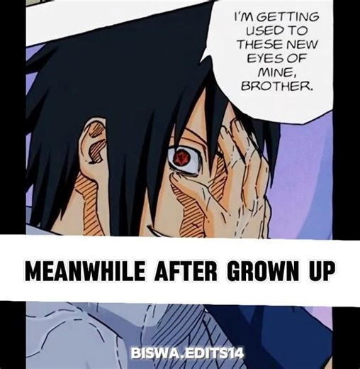 meanwhile after grown up 💀!? #sasuke #animeedit #reels