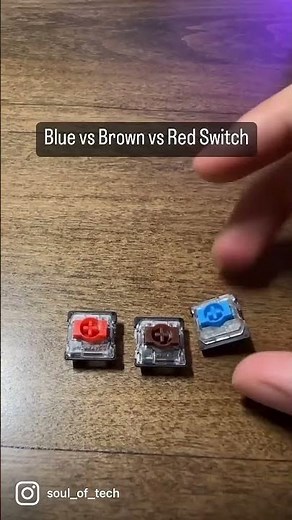 Difference Between a Blue, Brown and Red Keyboard Switch