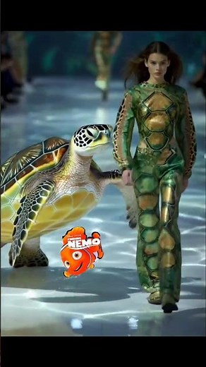 Finding Nemo Characters Walk the Runway in Real Life! 🐠✨ Movie vs Human Ramp Walk | AmbeeAiCreations