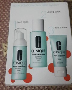 2.3K views · 13 reactions | This one is a perfect pack for ACNE SOLUTION. 1. ACNE CLEANSING FOAM 2. CLARIFYING LOTION 3. ALL OVER CLEARING TREATMENT . . . . . #clinique #cliniqueskincare #skincare #skinlovers #acneproblems | Ezina | Facebook