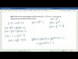 Linear Approximations and Differentials