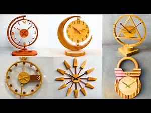 6 Most Loved Beautiful Wooden Clock Models //// DIY Simple Art Wooden Clocks At Home.