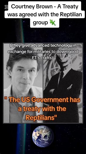 Courtney Brown - A Treaty was agreed with the Reptilian group 🦎 🛸👽 #aliens #uap #ufo #fyp #galacticfederation