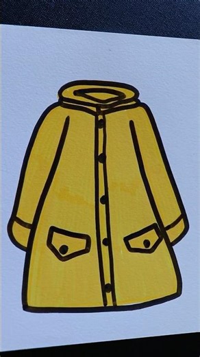 Relaxing ASMR Coloring – Cozy Yellow Raincoat Drawing