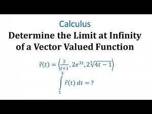 Evaluate the Definite Integral of a Vector Valued Function