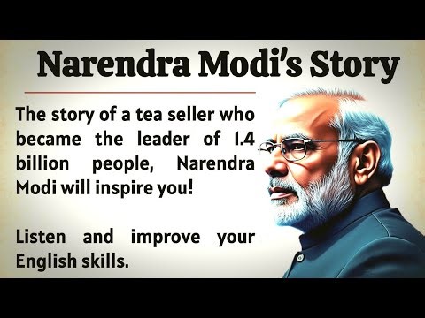 Narendra Modi's Story || Learn English Through Story Level 1 🔥 || English Listening Practice ✅