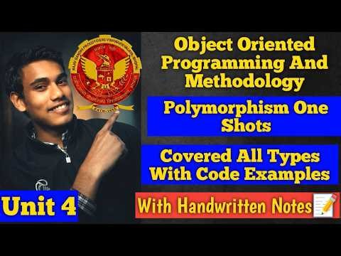 Polymorphism One Shot | Types of Polymorphism with Code | RGPV 3rd Sem OOPS